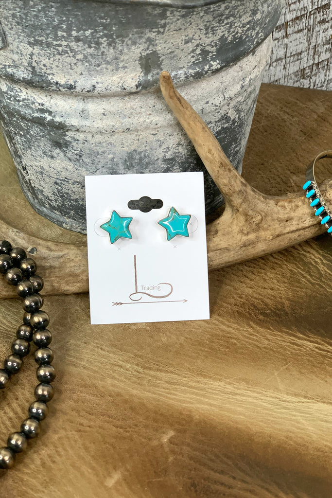 Turquoise Star Studs - L Trading