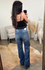 The Josey ~ Distressed Wide Leg Jeans